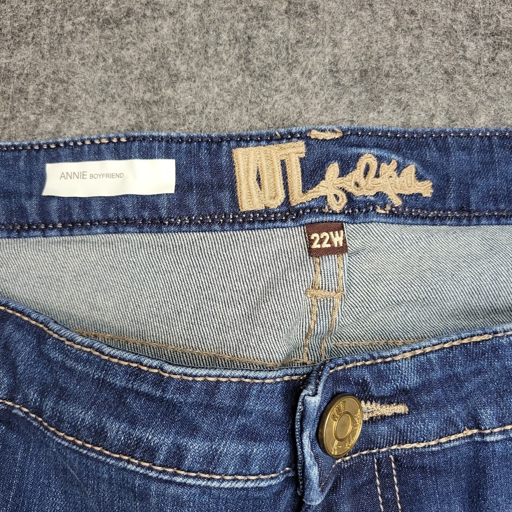 Kut from the Kloth Jeans Womens 22W Blue Denim Annie Boyfriend Streetwear Grunge - Picture 12 of 13